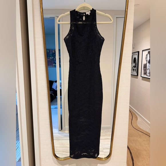 Fleur du Mal Le Stretch Lace Racer Tank midi Dress - Picture 4 of 11
